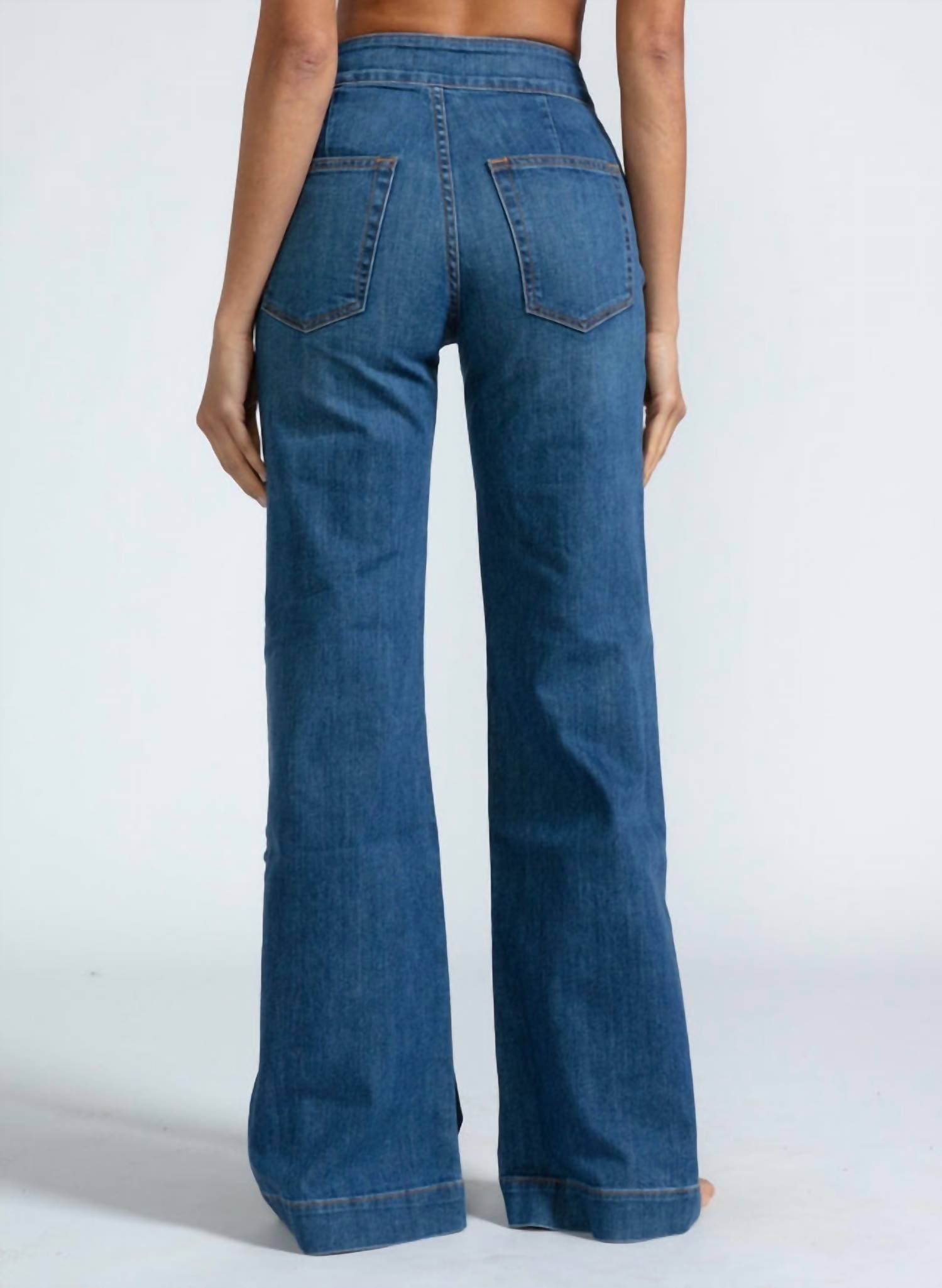 ASKK NY Brighton Wide Leg Jeans in mercury 2 - women's jeans - alternate view