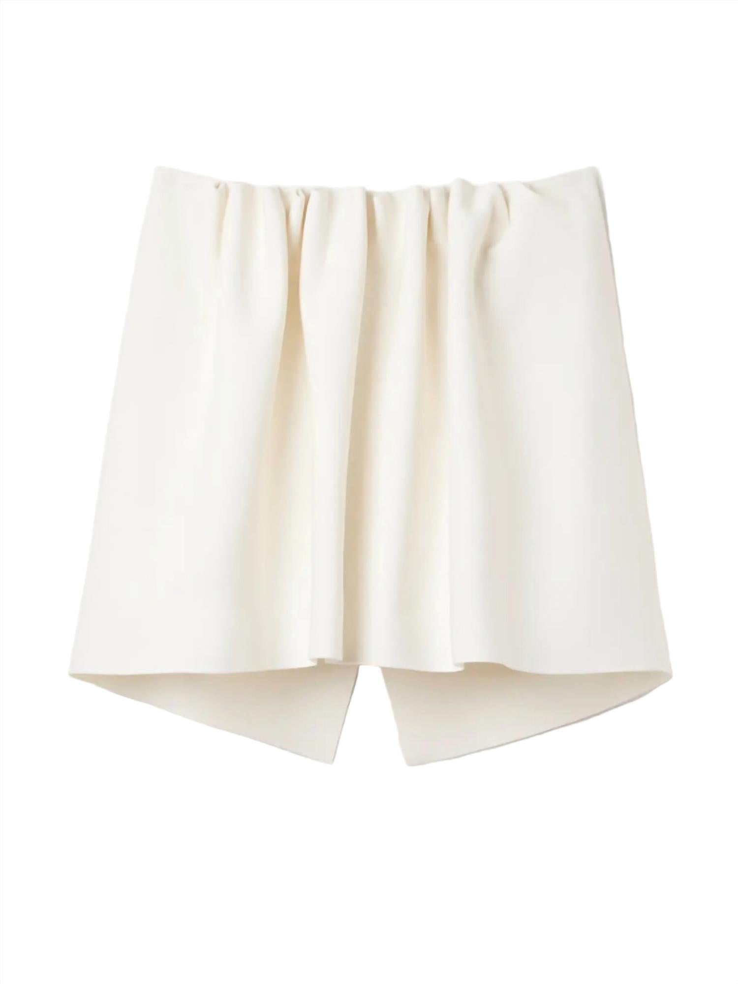 House of Dagmar Rouched Tube Top in white - women's blouse - view 4