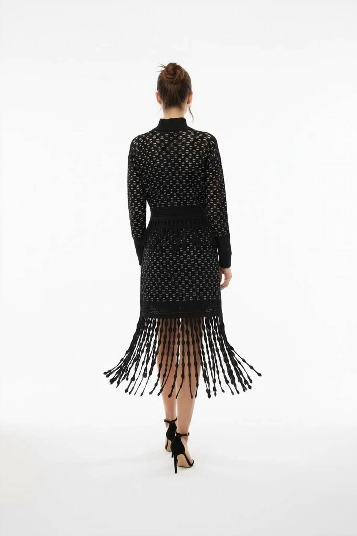 Simkhai - Filippa Lattice Fringe Midi Skirt