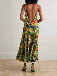 Farm Rio - Bird Leaves Long Dress