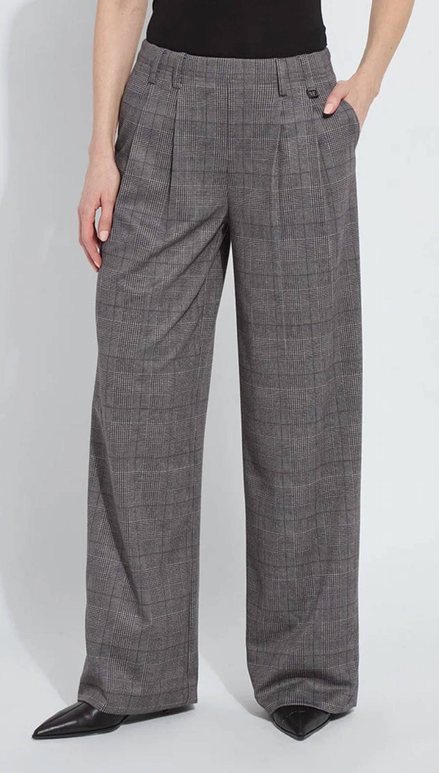 Lysse - Darcy Ponte Pleated Wide Leg Trouser