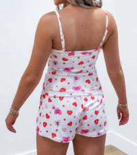 Z Supply Carmen Valentine Camisole Top in vanilla ice - women's shirt - detail view