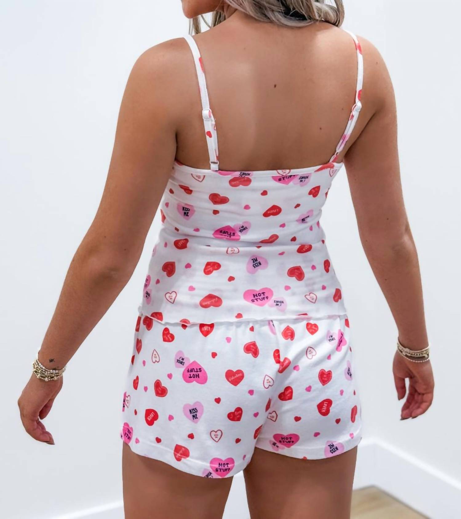Z Supply Carmen Valentine Camisole Top in vanilla ice - women's shirt - detail view