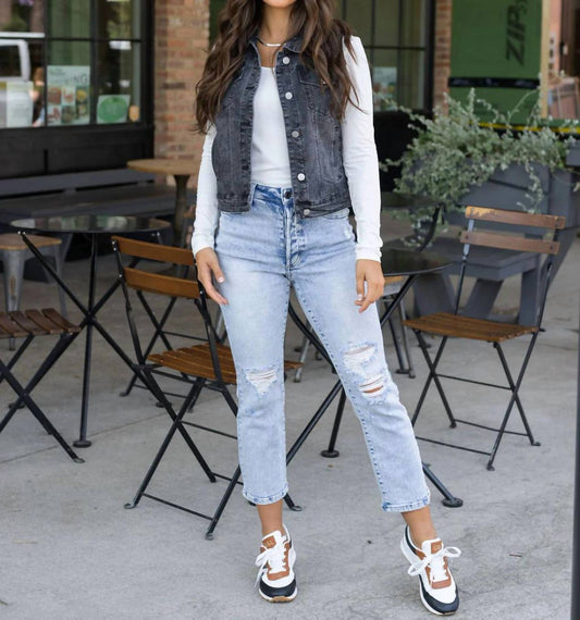 Grace And Lace - Premium Denim High Waisted Mom Jeans