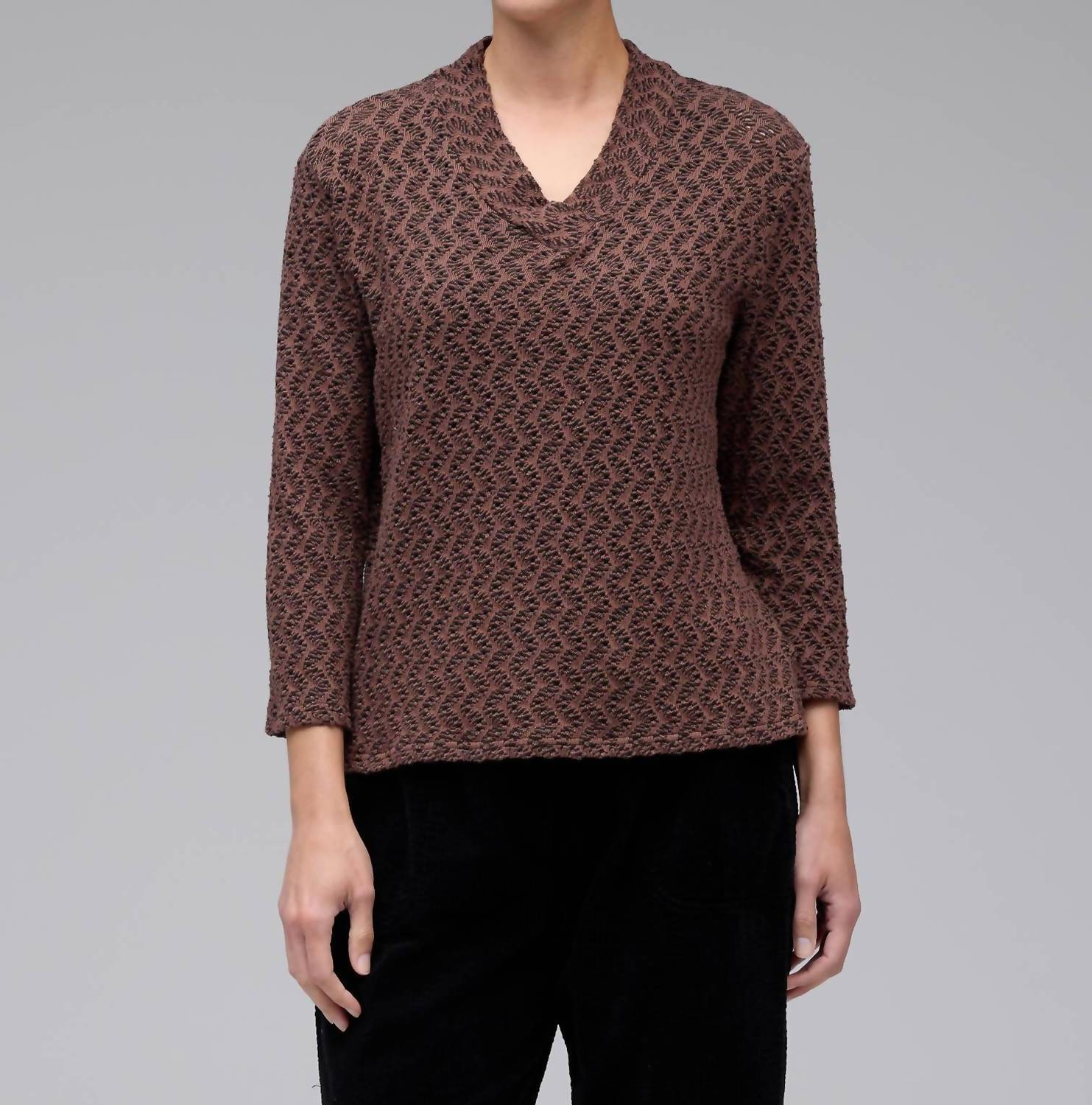 Cut Loose - Crochet Wrap Neck Top