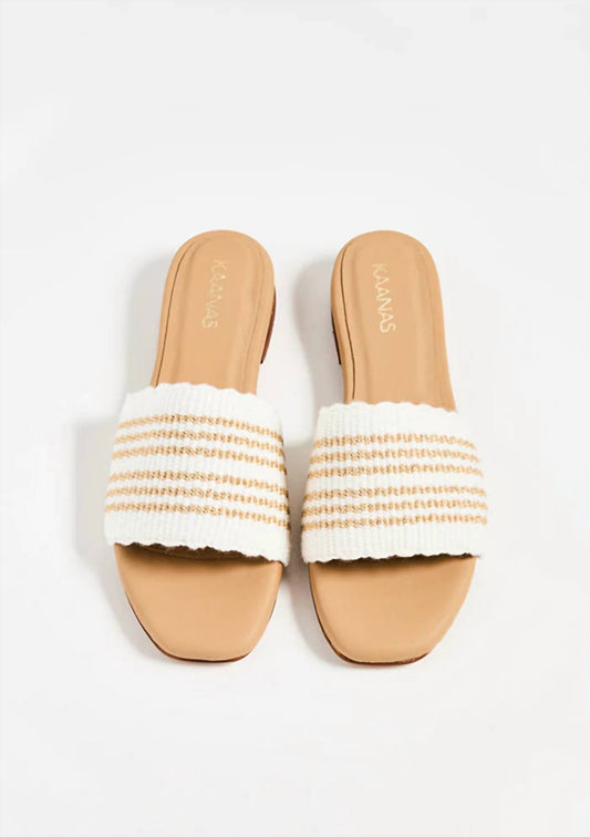 Kaanas - Sage Handwoven Slide Sandal