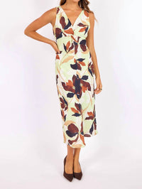 SAGE THE LABEL Parker City Dress in lime multi - women's dress