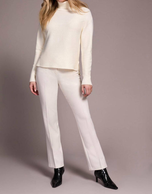 Tribal - High-low Turtleneck Sequins Sweater