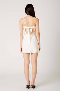 Cotton Candy LA Lace Trim Slip Mini Dress in white - women's dress - alternate view