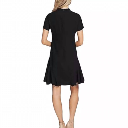 Cece - Tie Neck Short Sleeve Dress