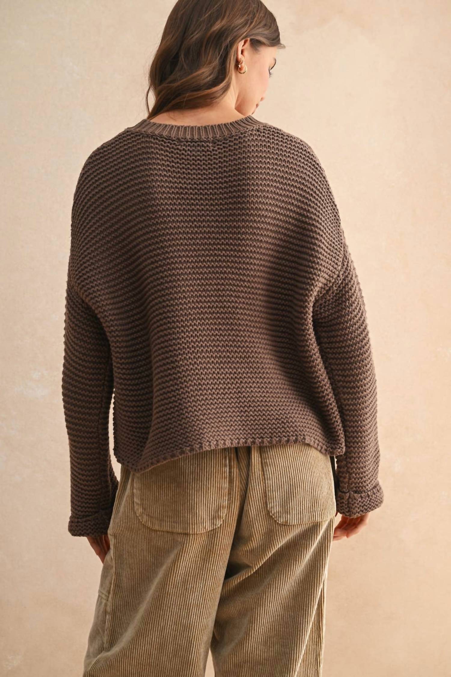 Miou Muse - Textured Knit Sweater