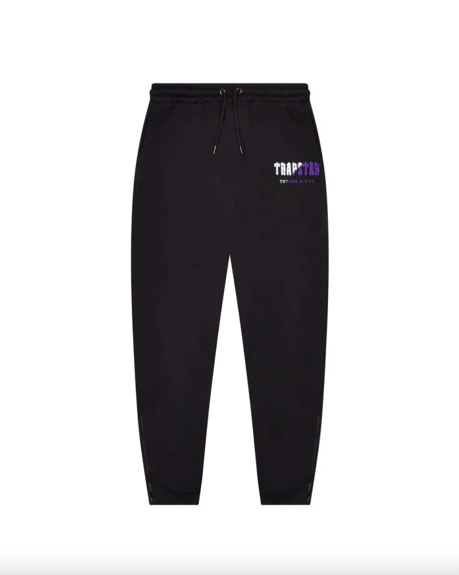 Trapstar Men’s Chenille Decoded Hooded Tracksuit in black purple - men's item - detail view