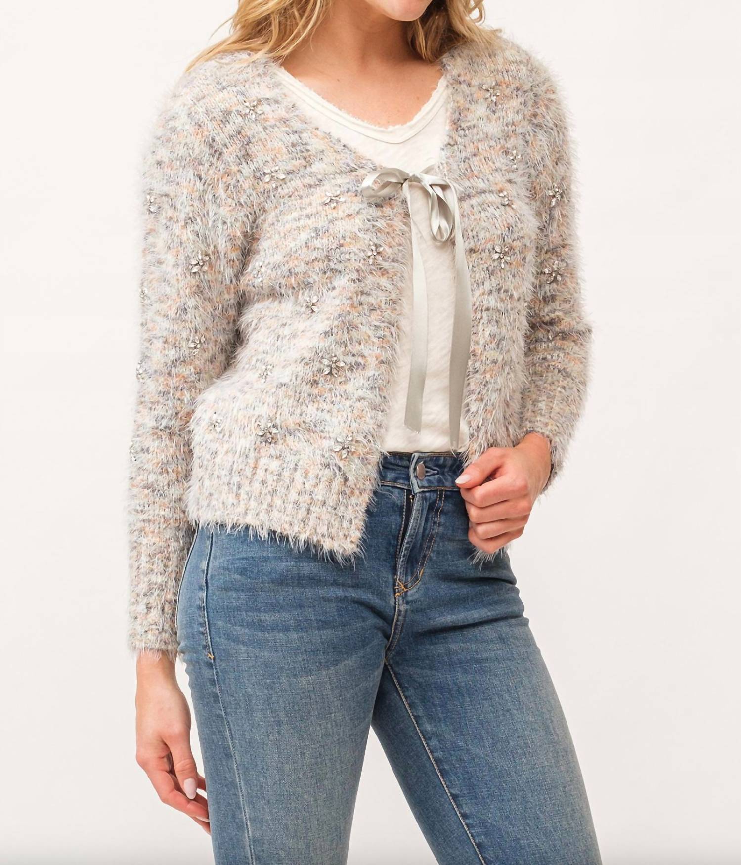Another Love - Savoy Snowy Meadow Bow Cardigan