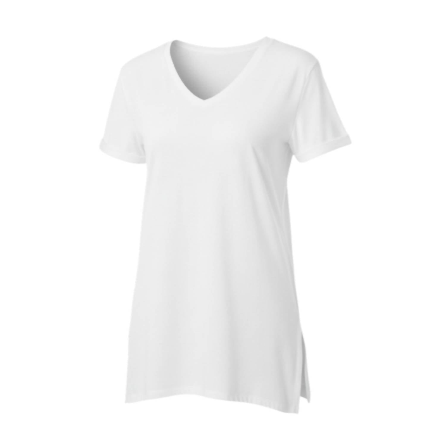 Ambar - V-neck Plain Short Sleeve T-shirt
