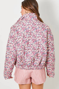 Baevely By Wellmade - Wishful Thinking Floral Puffer Jacket