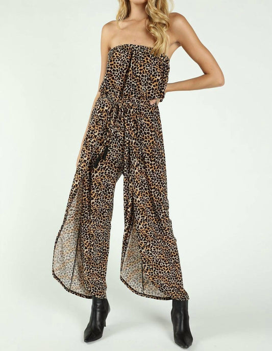 Honey Punch - Born to be Wild Leopard Jumpsuit