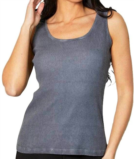 OIL-WASHED BRA-FRIENDLY TANK TOP