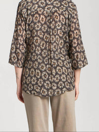 Apny - Chiffon V Neck Top With Tassel