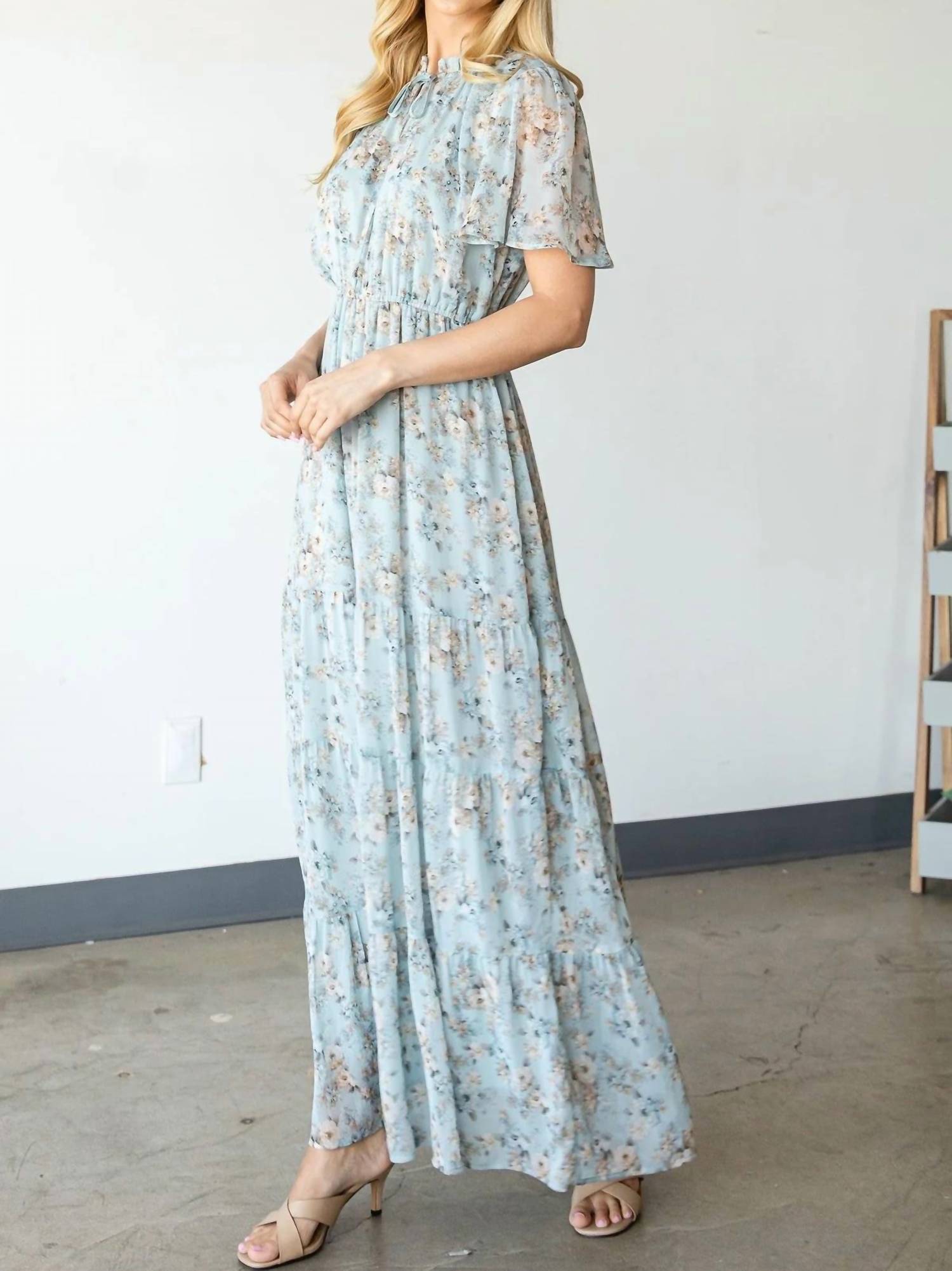 Cy Fashion - Vintage Floral Maxi Dress