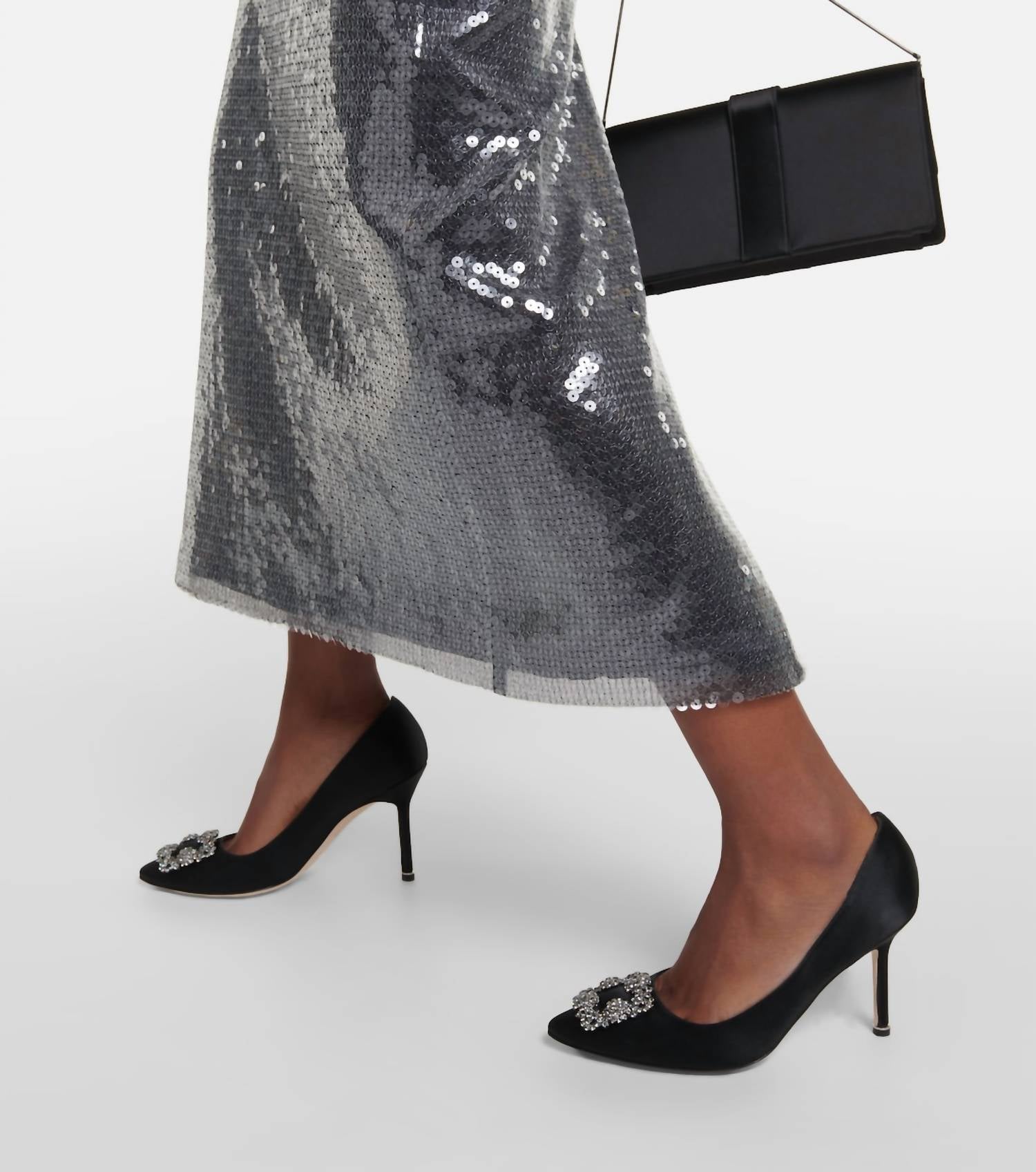 Manolo Blahnik - Women's Hangisi 90 Satin Pumps