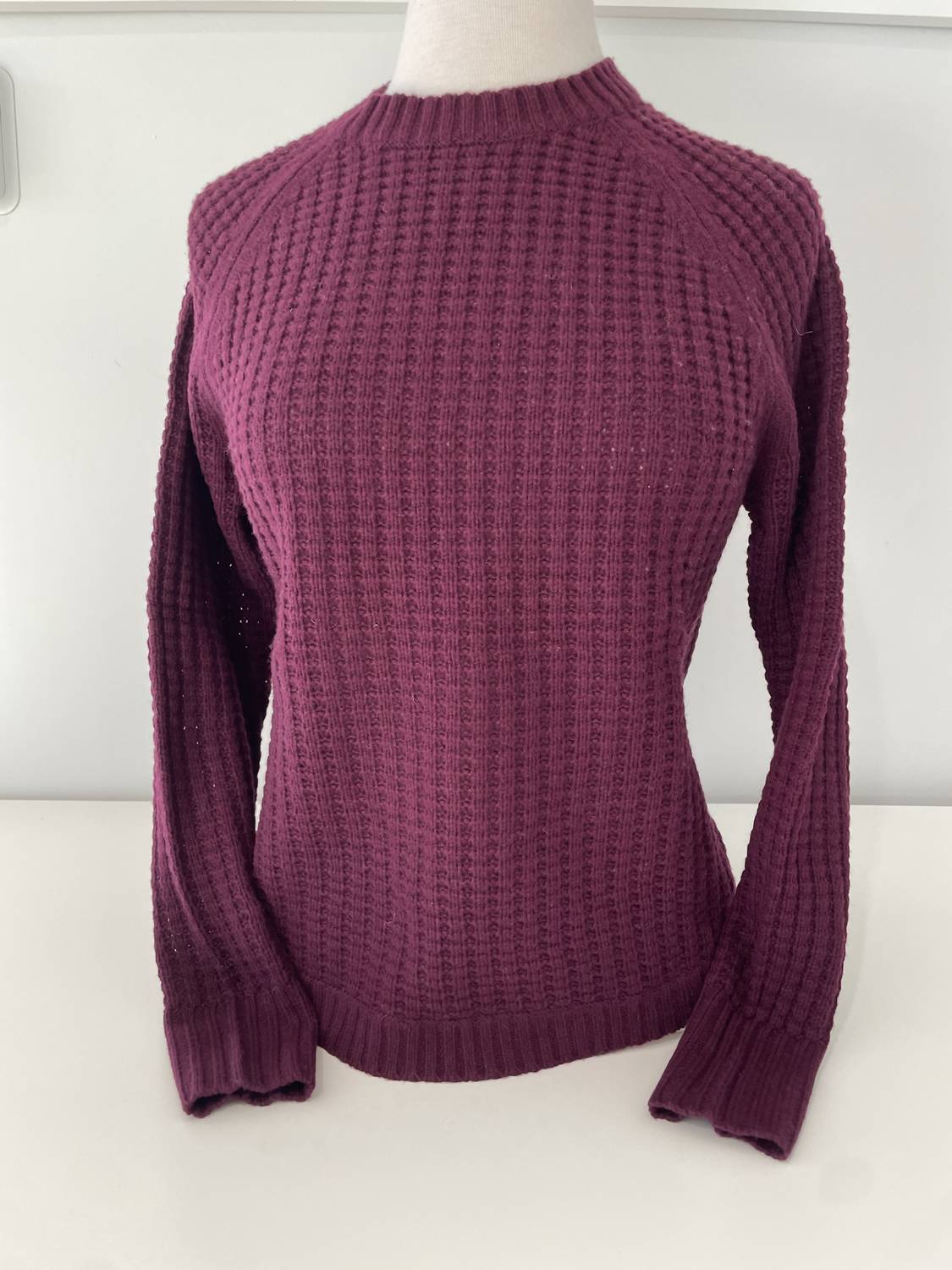 Autumn Cashmere Women's Shirtail Hem Crew Top in mulberry - women's sweater