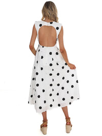 Klesis - Women's Polka Party Midi Dress