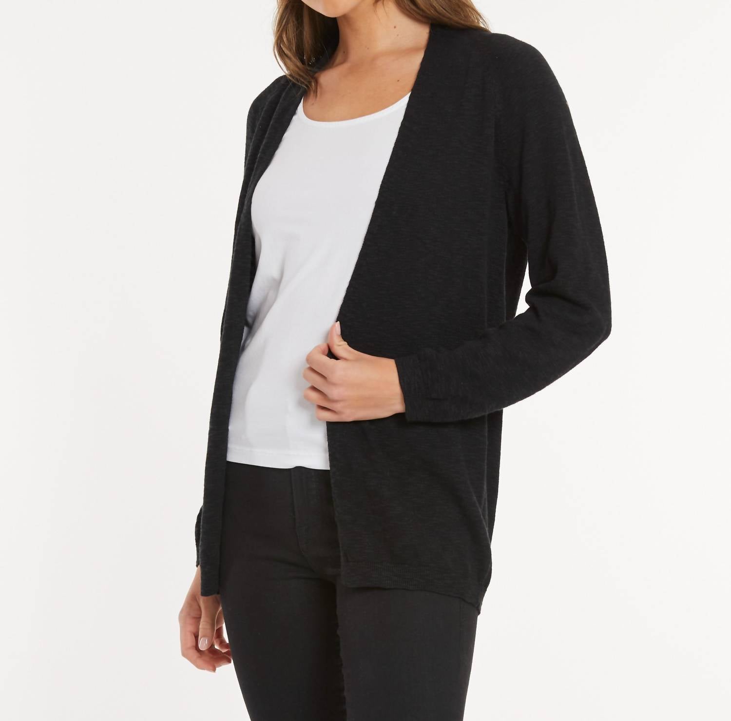 Mododoc - Long Sleeve Crop Duster Sweater