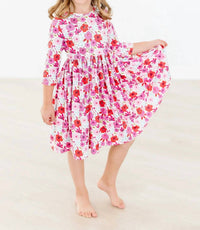 Mila & Rose - Quarter Sleeve Pocket Twirl Dress