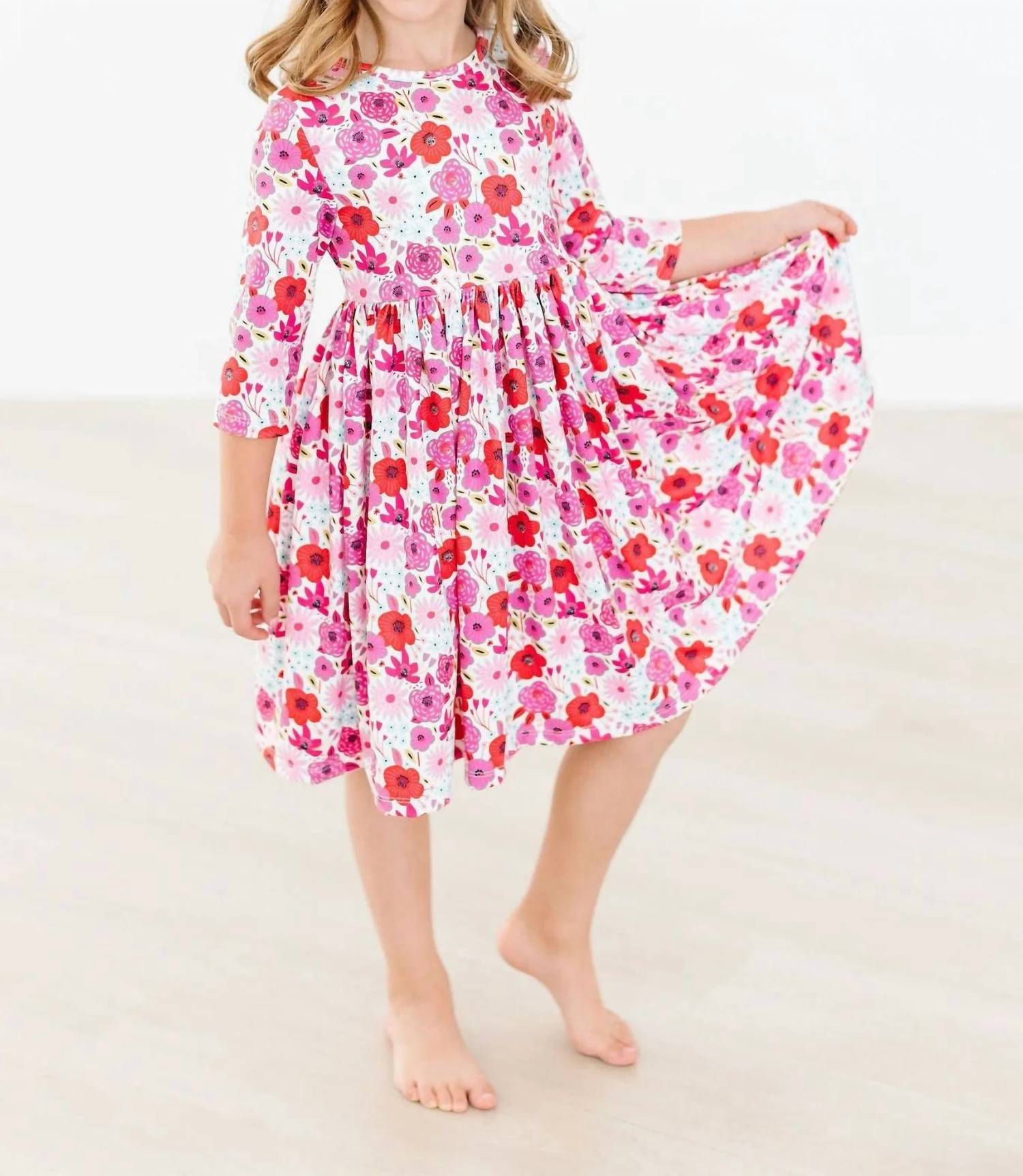 Mila & Rose - Quarter Sleeve Pocket Twirl Dress