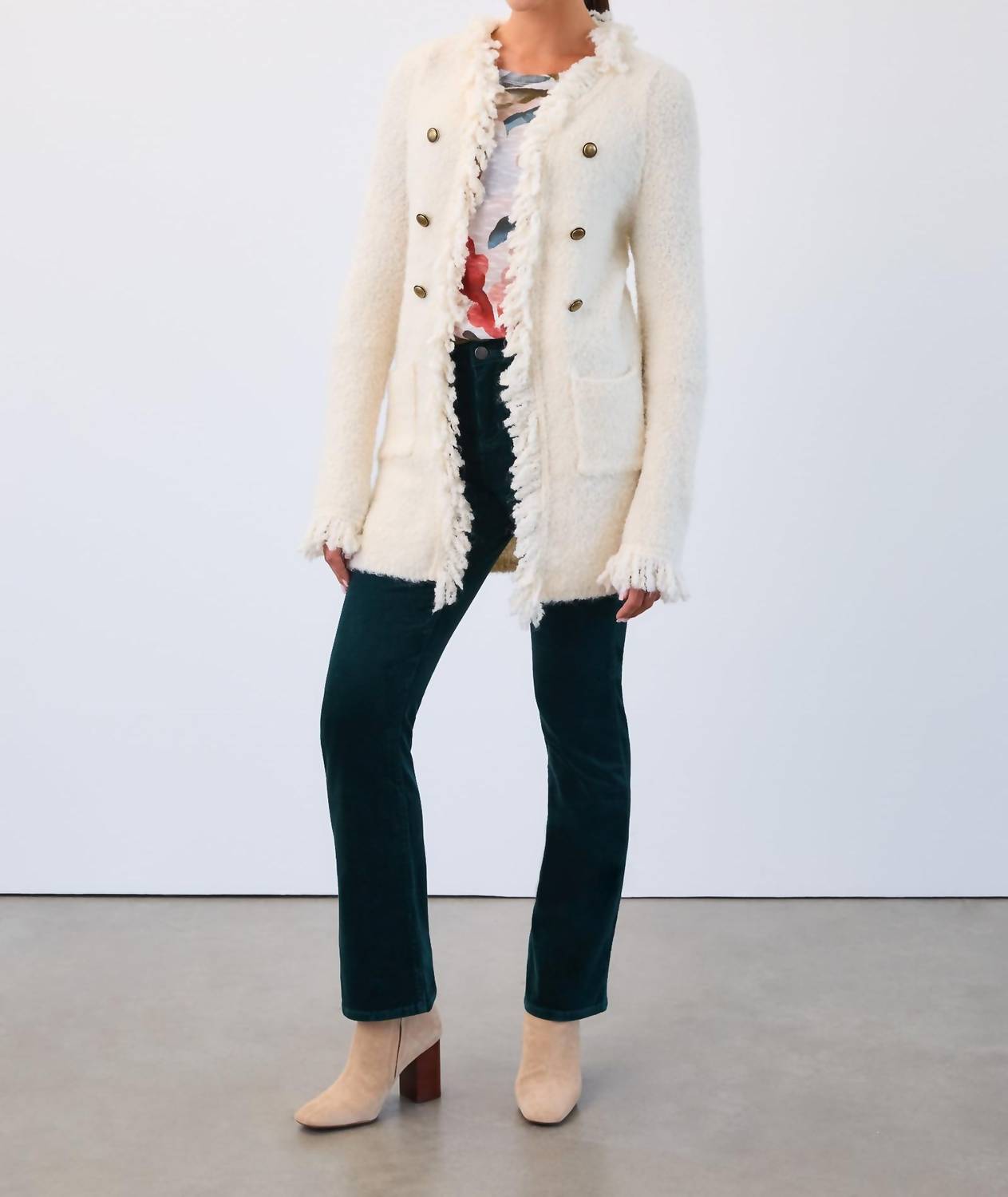 Fdj - Olivia Bootcut Corduroy Denim Pants