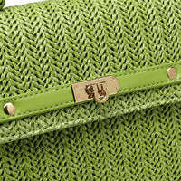 Like Dreams - Women's Neo Pastel Straw Crossbody Bag
