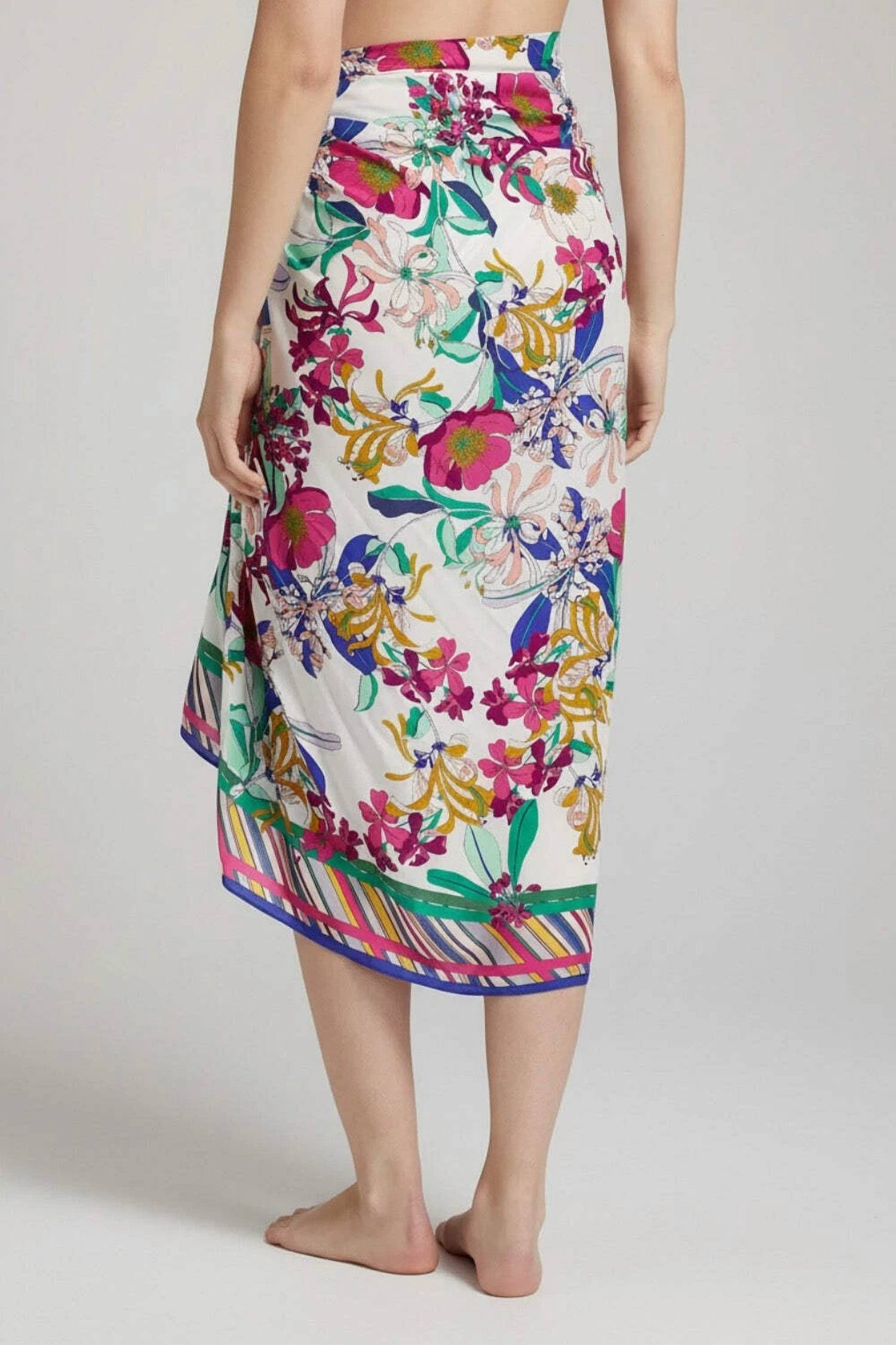 Johnny Was FLORAL TIE SARONG in aldrich - women's swimwear - alternate view