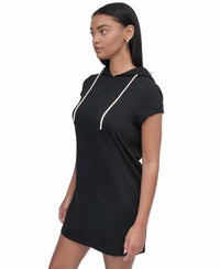 Dkny - Roll-sleeve Hooded Sneaker Dress