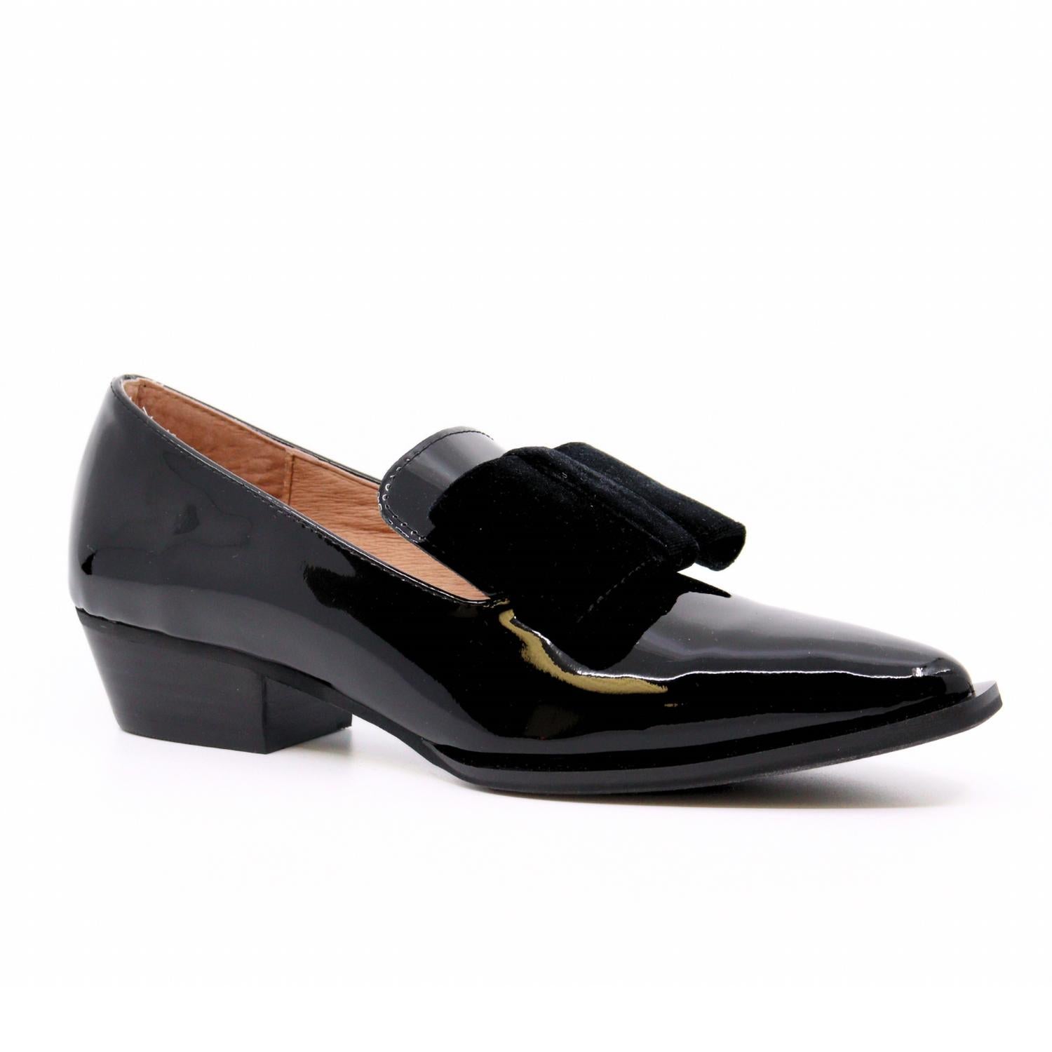 ALL BLACK Women's Pat And Bow Loafers in black - women's flats - view 5