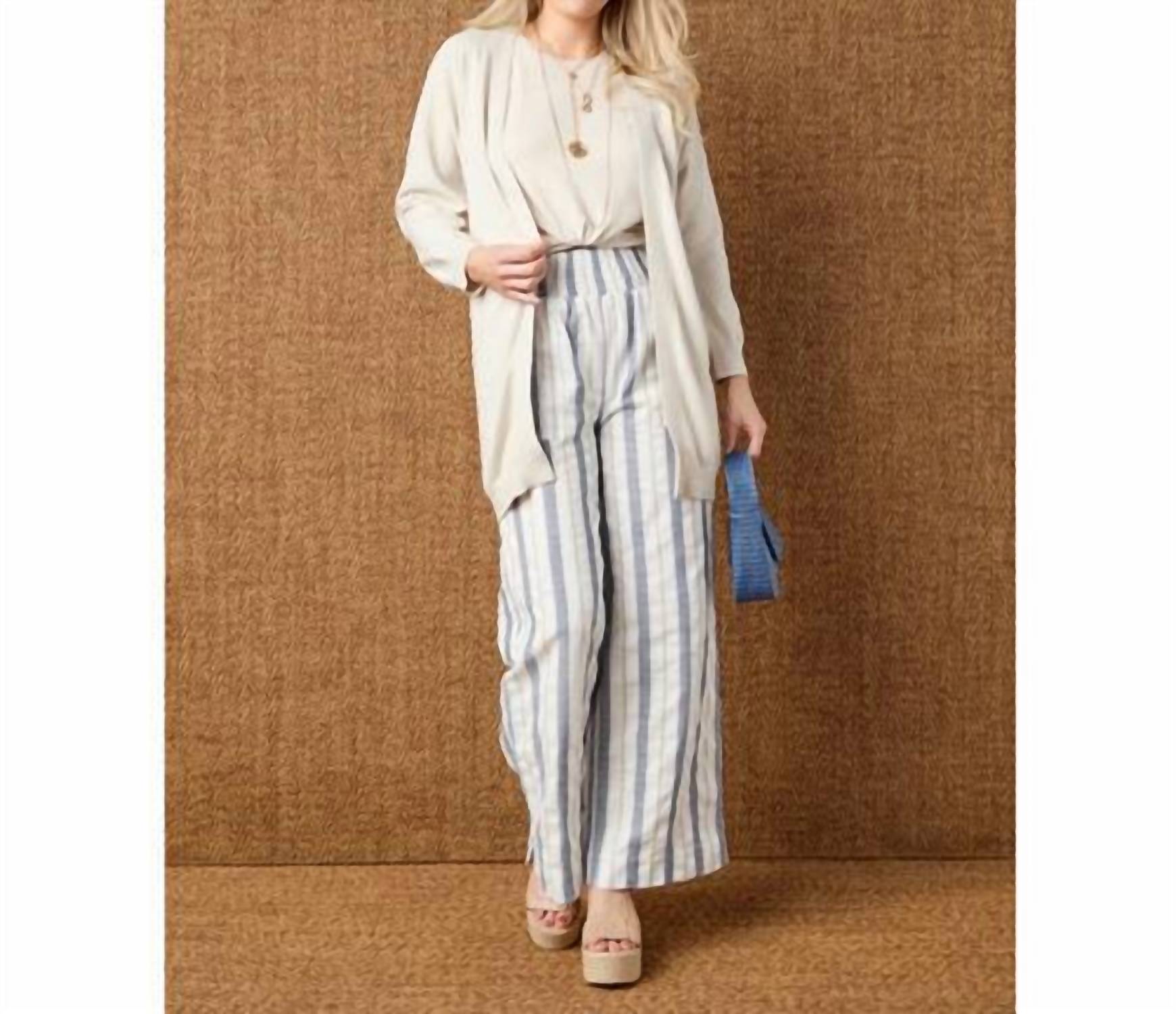 Coco + Carmen - Vinca Wide Leg Striped Pants