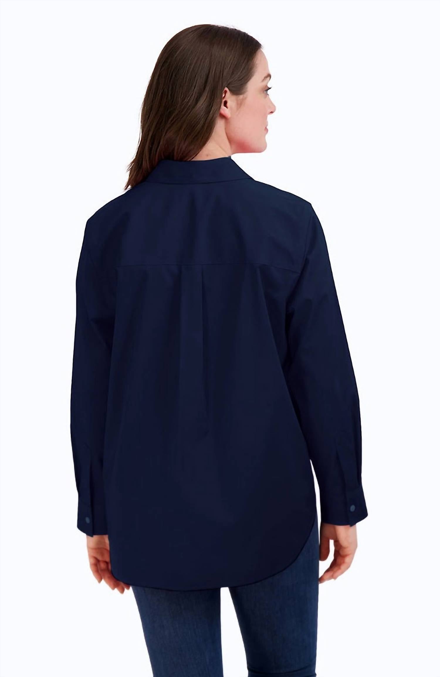 Foxcroft - Boyfriend Stretch No Iron Tunic Top