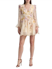 Zimmermann - Memento Embroidered Mini Dress