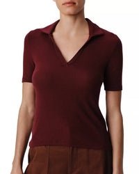 Atm - Modal Rib Split Neck Top
