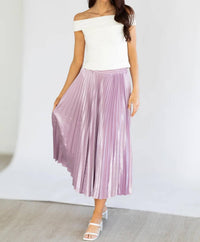 2.7 August Apparel - Endless Rose Sunburst Pleated Skirt