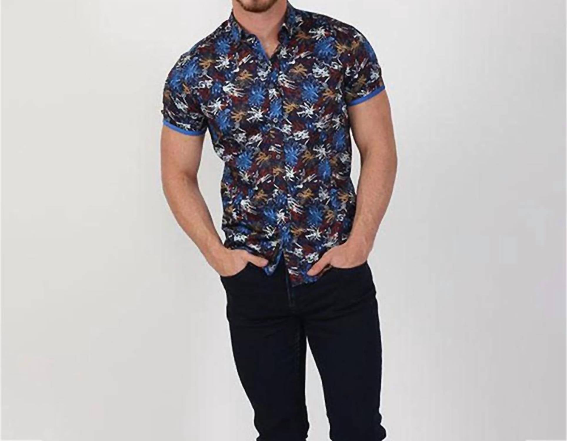 Eight X - Retro Print Short Sleeve Shirt