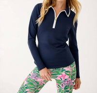 Lilly Pulitzer - Frida Half Zip Long Sleeve Top