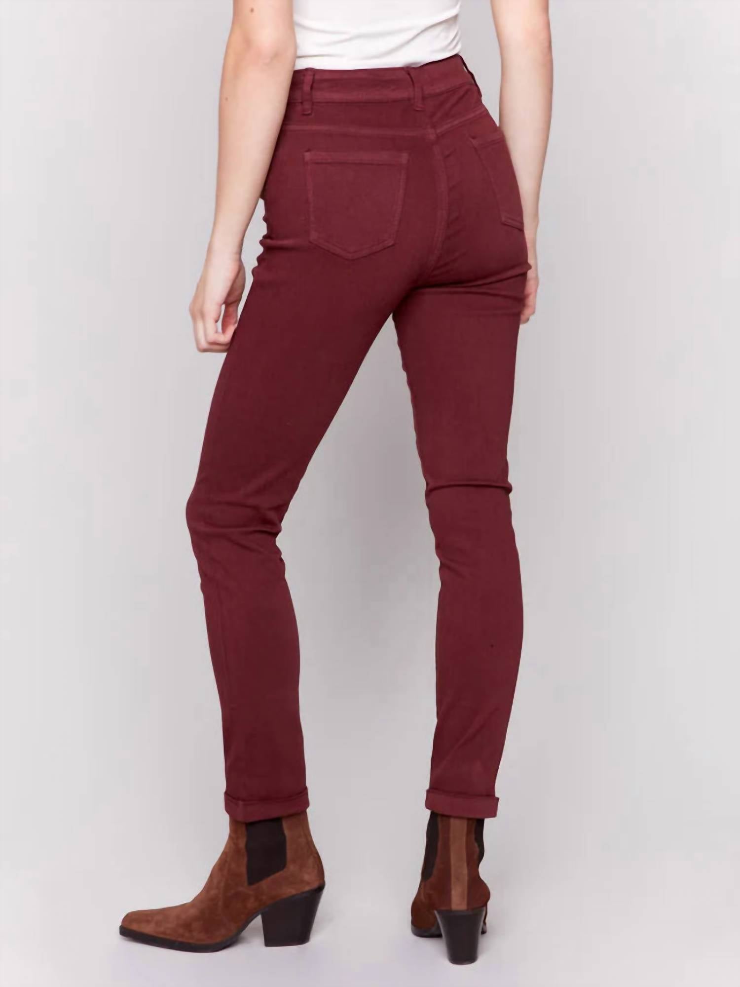 Charlie B - Mid-rise Cuff Hem Pant