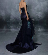 Tarik Ediz - Feris Strapless With Side Drape Dress