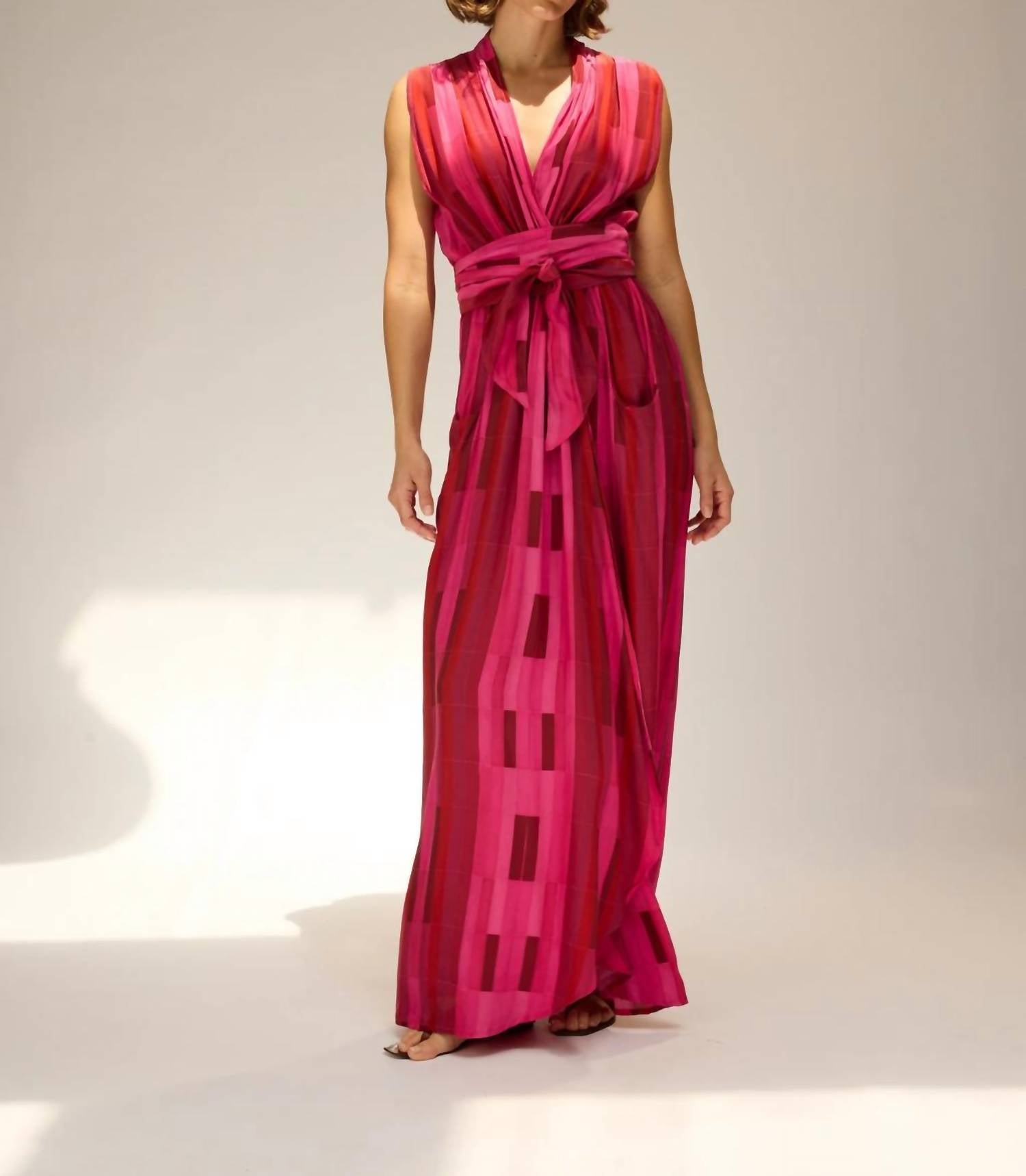 Natalie Martin - Nico Silk Print Sleeveless Maxi Dress
