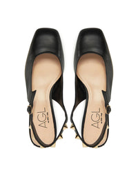 AGL Women's Spike Angie Slingback Flat in nero - item - alternate view
