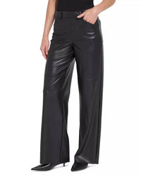 Lysse Azara Wide Leg Vegan Leather Pant in black - women's pants - alternate view