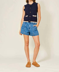 Aaron & Amber - Elliot High Waist Jean Shorts