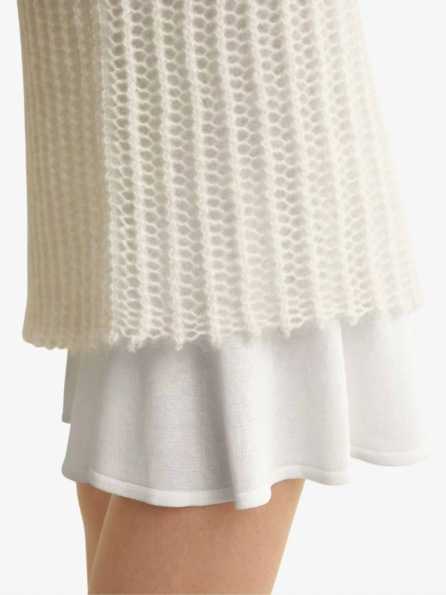 TOTEME Mohair Knit Midi Tank Dress in off white - women's dress - view 4