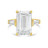 Diana M Jewels - Women's Emerald & Baguette Lab-Grown Diamond Fashion Ring (12.00 TCW) - Luxe
