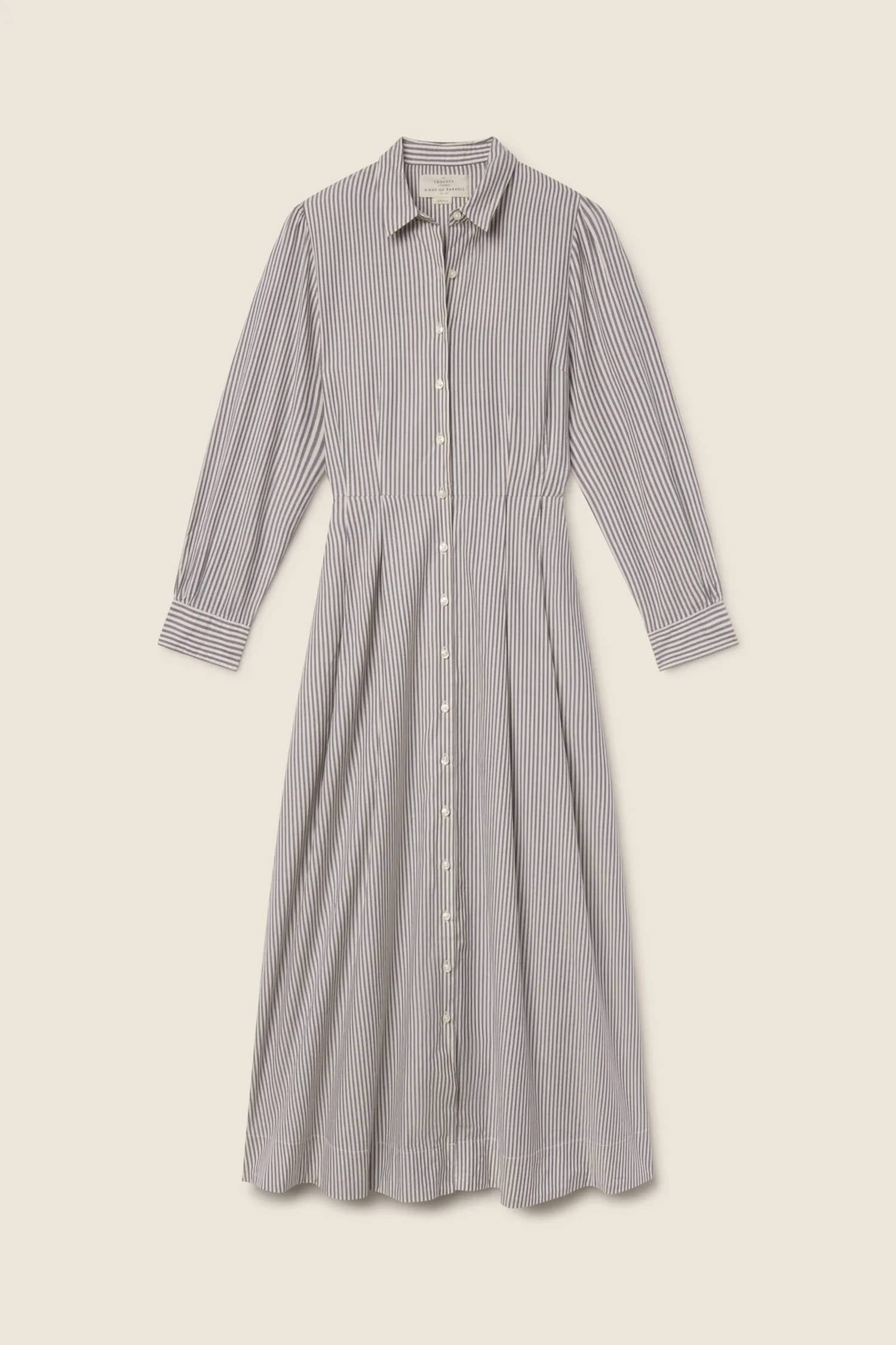 TROVATA Emmelie Dress in navy stripe - women's dress